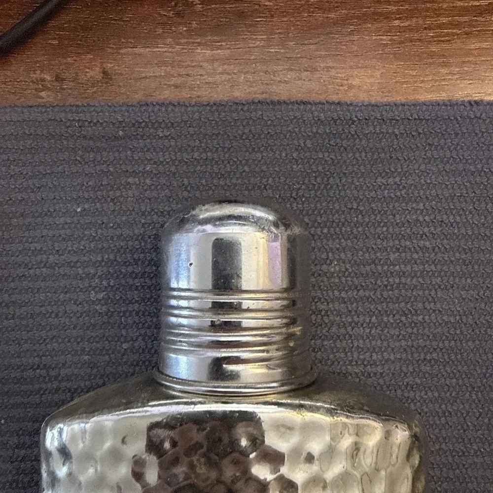 Vintage‎ Old Spice Admiral's Flask After Shave Cologne Empty Silver Bottle w/lid